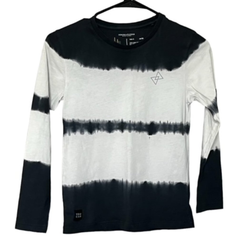 Denim & flower long sleeve tee